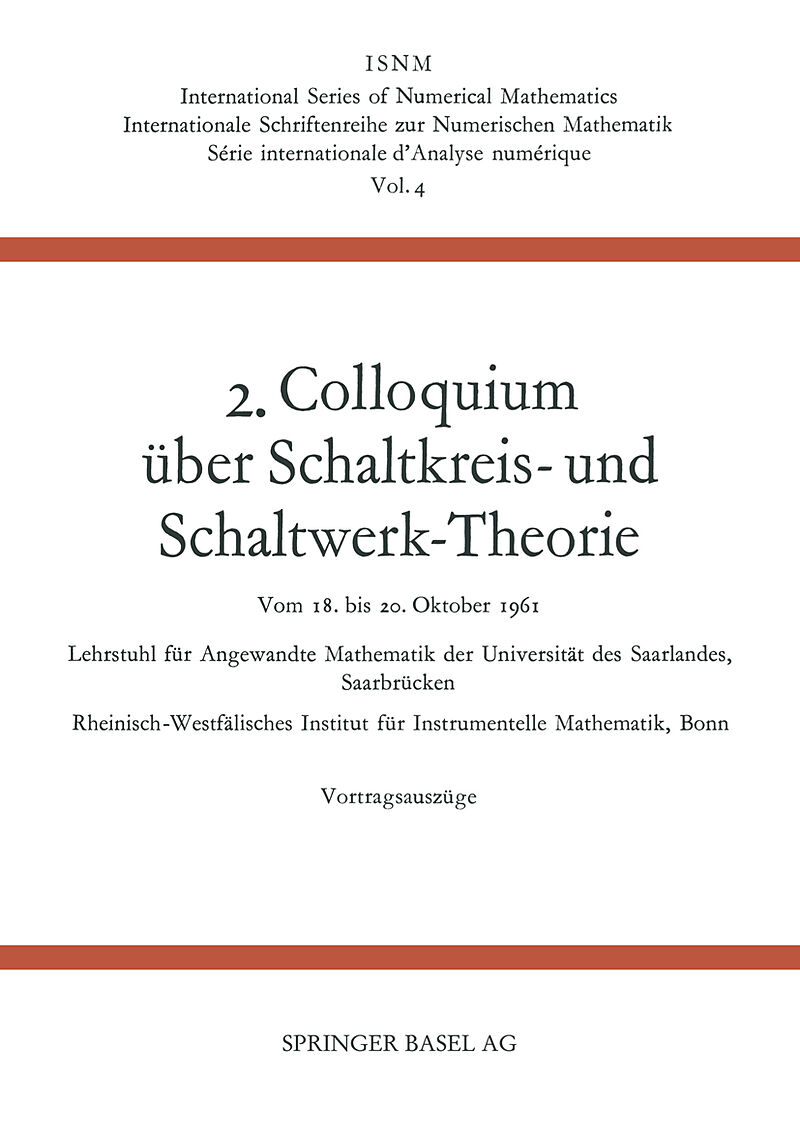 2. Colloquium Über Schaltkreis- und Schaltwerk-Theorie