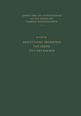 E-Book (pdf) Analytische Geometrie der Ebene und des Raumes von Rudolf Fueter
