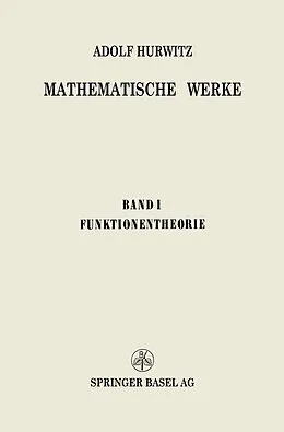 E-Book (pdf) Mathematische Werke von Adolf Hurwitz, George Pólya, NA Eidgenössische Technische Hochschule