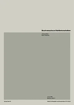 E-Book (pdf) Bruchversuche an Stahlbetonscheiben von MAIER, THÜRLIMANN