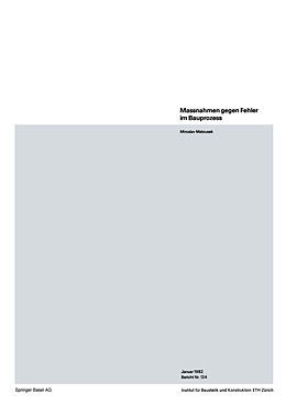 E-Book (pdf) Massnahmen gegen Fehler im Bauprozess von M. Matousek
