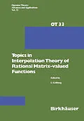 E-Book (pdf) Topics in Interpolation Theory of Rational Matrix-valued Functions von I. Gohberg