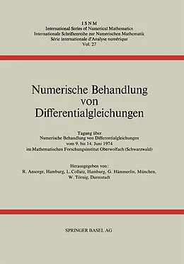 E-Book (pdf) Numerische Behandlung von Differentialgleichungen von R. Ansorge, L. Collatz, G. Hämmerlin