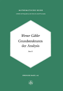 E-Book (pdf) Grundstrukturen der Analysis I von W. Gähler