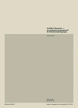 E-Book (pdf) Ausfälle im Bauwesen  ein geeigneter Ausgangspunkt für Sicherheitsüberlegungen von J. Schneider