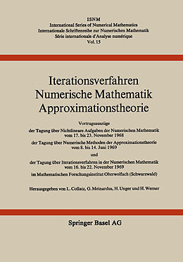 Kartonierter Einband Iterationsverfahren Numerische Mathematik Approximationstheorie von COLLATZ, MEINARDUS, UNGER