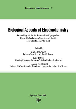 Couverture cartonnée Biological Aspects of Electrochemistry de Milazzo, Jones, Rampazzo