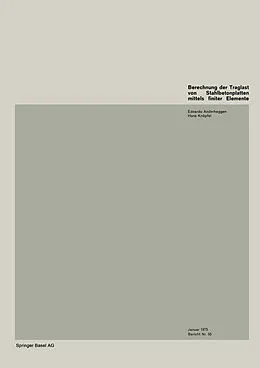 E-Book (pdf) Berechnung der Traglast von Stahlbetonplatten mittels Finiter Elemente von E. Anderheggen, Knöpfel