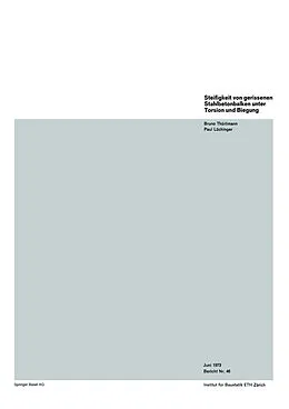 E-Book (pdf) Steifigkeit von gerissenen Stahlbetonbalken unter Torsion und Biegung von B. Thürlimann