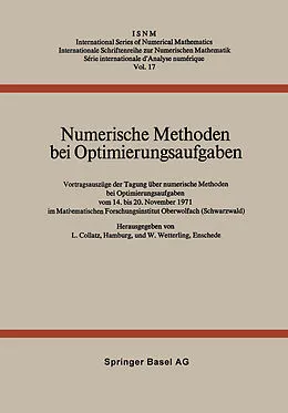 E-Book (pdf) Numerische Methoden bei Optimierungsaufgaben von L. Collatz, W. Wetterling