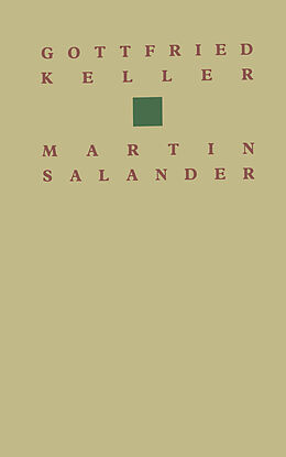 Kartonierter Einband Gottfried Keller Martin Salander von KELLER