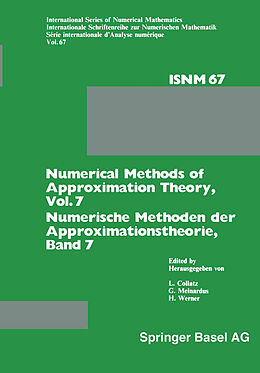 Kartonierter Einband Numerical Methods of Approximation Theory, Vol. 7 / Numerische Methoden der Approximationstheorie, Band 7 von L. Collatz, G. Meinardus, H. Werner