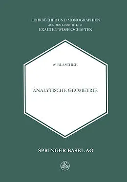 E-Book (pdf) Analytische Geometrie von W. Blaschke