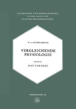 Kartonierter Einband Vergleichende Physiologie von W. Buddenbrock