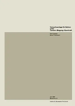 E-Book (pdf) Versuchsanlage für Balken unter Torsion  Biegung  Querkraft von Lampert