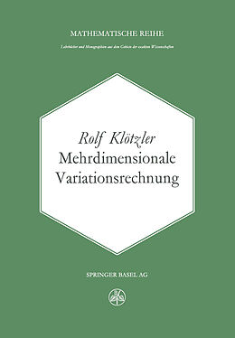 Kartonierter Einband Mehrdimensionale Variationsrechnung von R. Klötzer