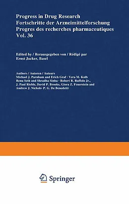 E-Book (pdf) Progress in Drug Research / Fortschritte der Arzneimittelforschung / Progrès des recherches pharmaceutiques von Jucker