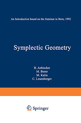 Kartonierter Einband Symplectic Geometry von B. Aebischer, M. Borer, M. Kälin