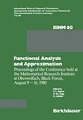 E-Book (pdf) Functional Analysis and Approximation von P. L. Butzer, E. Gärlich, B. Szökefalvi-Nagy