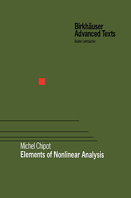 Couverture cartonnée Elements of Nonlinear Analysis de Michel Chipot