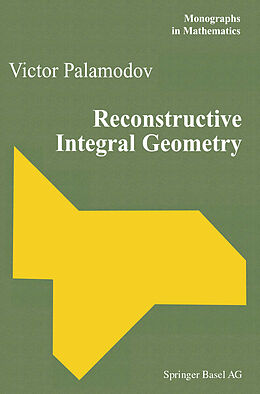Couverture cartonnée Reconstructive Integral Geometry de Victor Palamodov
