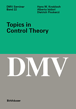 Kartonierter Einband Topics in Control Theory von Hans W. Knobloch, D. Flockerzi, A. Isidori