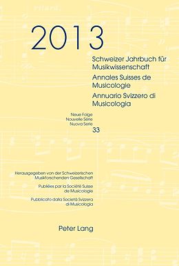 E-Book (pdf) Schweizer Jahrbuch für Musikwissenschaft- Annales Suisses de Musicologie- Annuario Svizzero di Musicologia von 