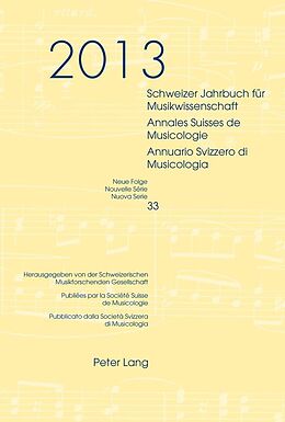 eBook (epub) Schweizer Jahrbuch für Musikwissenschaft- Annales Suisses de Musicologie- Annuario Svizzero di Musicologia de 