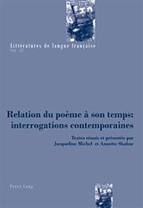 eBook (pdf) Relation du poème à son temps : interrogations contemporaines de 