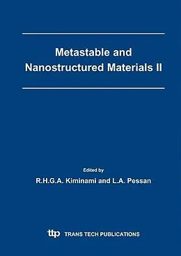 E-Book (pdf) Metastable and Nanostructured Materials II von R. H. G. A. Kiminami, Luiz Antonio Pessan