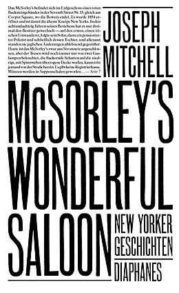 Paperback McSorleys Wonderful Saloon von Joseph Mitchell
