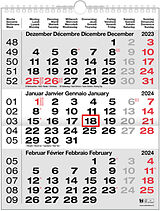 Planer (Wandkalender) (Kal) 3-Monatskalender GRAU 2024 von 