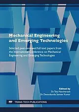 PDF Mechanical Engineering and Emerging Technologies von 