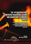 PDF The 13th International Conference on Material Science and Engineering Technology (ICMSET) von 