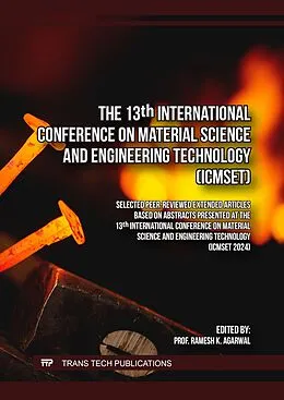 PDF The 13th International Conference on Material Science and Engineering Technology (ICMSET) von 