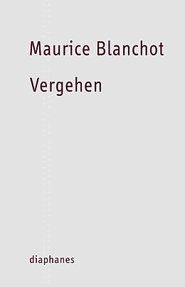 Paperback Vergehen von Maurice Blanchot