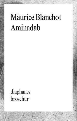 Kartonierter Einband Aminadab von Maurice Blanchot