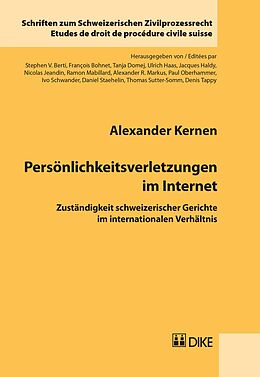 Kartonierter Einband Persönlichkeitsverletzungen im Internet von Alexander Kernen