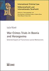 Couverture cartonnée War Crimes Trials in Bosnia and Herzegovina de Lejla Rüedi
