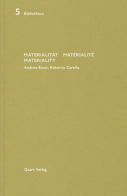 Paperback Materialität Matérialité Materiality von 