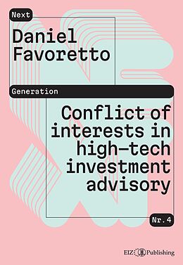 Couverture cartonnée Conflict of interests in high-tech investment advisory de Daniel Favoretto