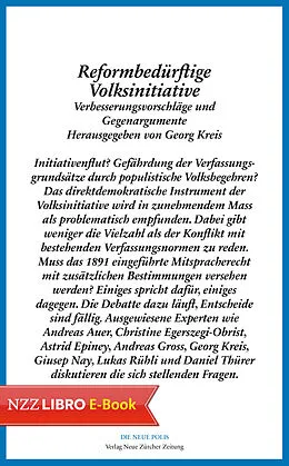 E-Book (epub) Reformbedürftige Volksinitiative von Georg Kreis