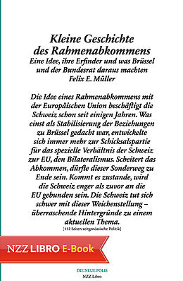 E-Book (epub) Kleine Geschichte des Rahmenabkommens von Felix E. Müller