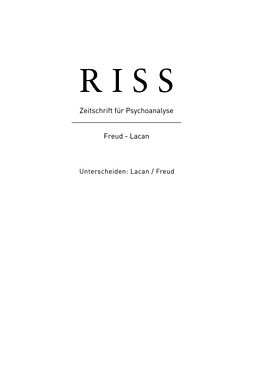 Kartonierter Einband Unterscheiden: Freud / Lacan von 