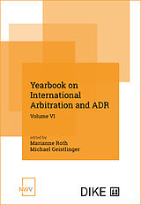 Couverture cartonnée Yearbook on International Arbitration and ADR de Michael Geistlinger, Marianne Roth