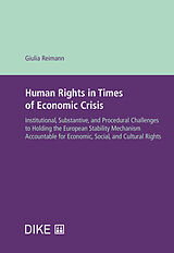 Couverture cartonnée Human Rights in Times of Economic Crisis de Giulia Reimann