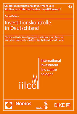 Kartonierter Einband Investitionskontrolle in Deutschland von Bodo Dehne