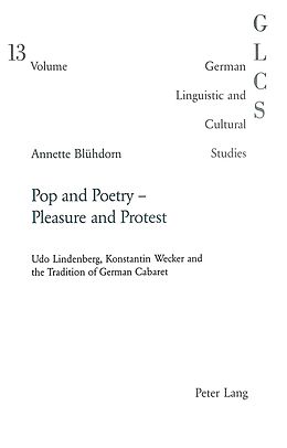 Couverture cartonnée Pop and Poetry - Pleasure and Protest de Annette Blühdorn