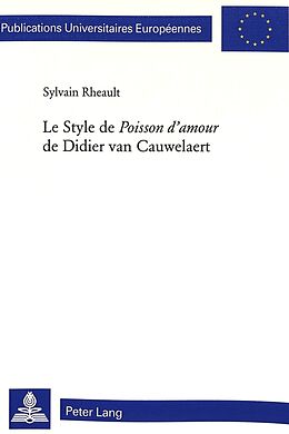 Couverture cartonnée Le Style de &quot;Poisson d'amour&quot; de Didier van Cauwelaert de Sylvain Rheault