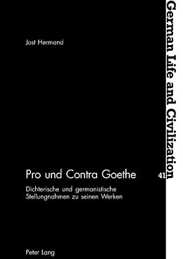 Kartonierter Einband Pro und Contra Goethe von Jost Hermand